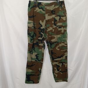 Vintage 1985 US Military Woodland Camo Hot Weather BDU Pants Medium Regular